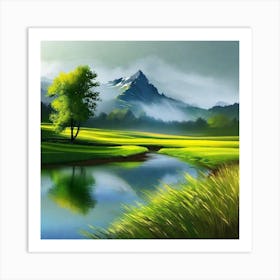 Landscape Painting 202 Art Print