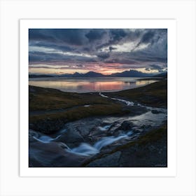 Sunset In Iceland 1 Art Print