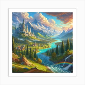 Fairytale Landscape Art Print