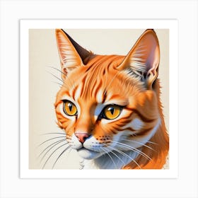 Portrait Of A Cat Art Print