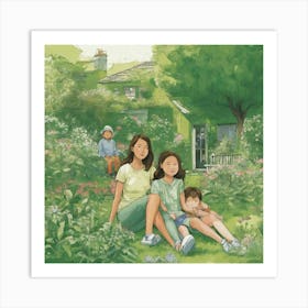 Children In The Garden Art Print