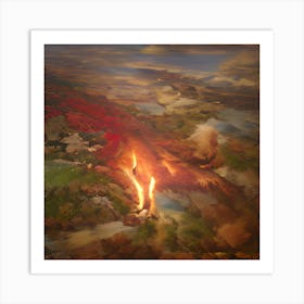 Of A Volcano Art Print