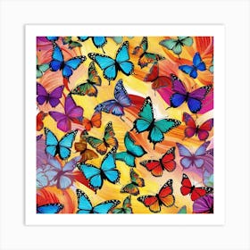 Colorful Butterflies 19 Art Print