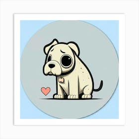 Sad Dog Art Print