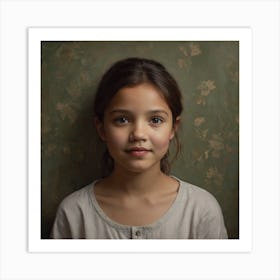 Portrait Of A Young Girl Art Print