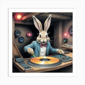 Rabbit Dj 11 Art Print