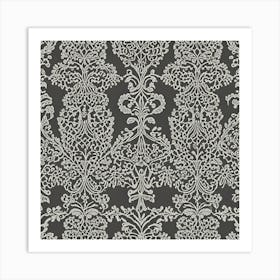 Damask Wallpaper 1 Art Print