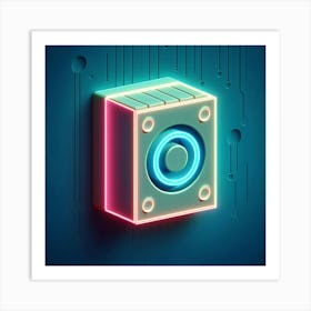 Neon Box Art Print