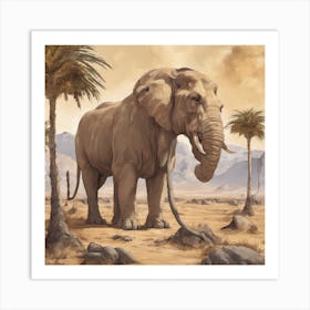 Egyptian Elephant Art Print