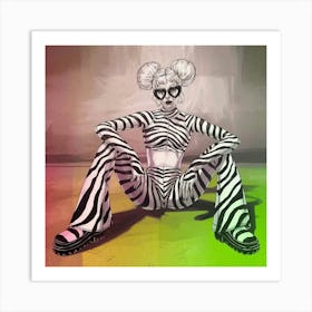 Zebra Girl Art Print