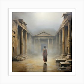 Misty city Art Print