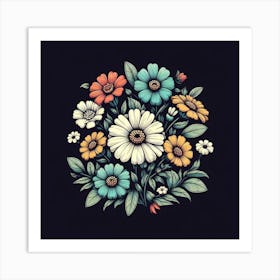 Bouquet Of Flowers Art Print