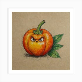 Angry Pumpkin 1 Art Print