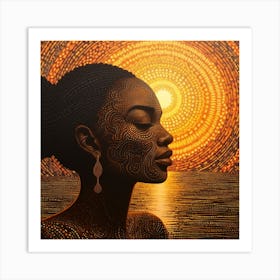 Sunset Woman 8 Art Print