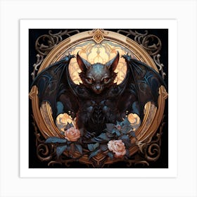 Bat In A Frame Art Print