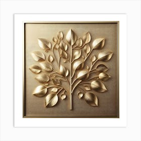 Gold Leaf Tree Wall Art Art Print