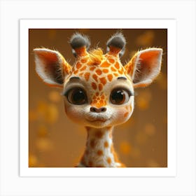 Cute Giraffe Art Print