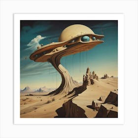 Alien Spaceship Art Print