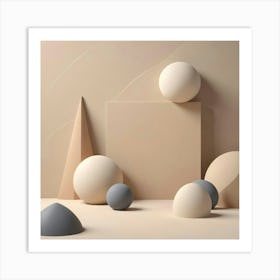 Abstract Spheres Art Print