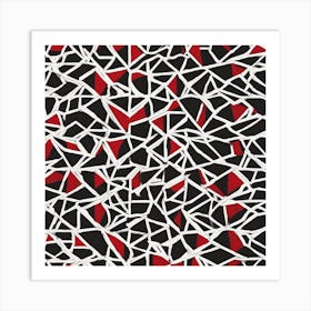 Abstract Black And Red Art Print