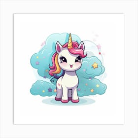 Cute Unicorn 142 Art Print