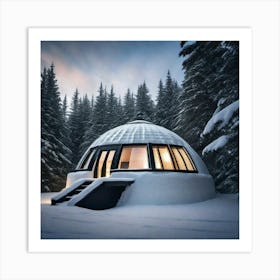 Snow home Art Print