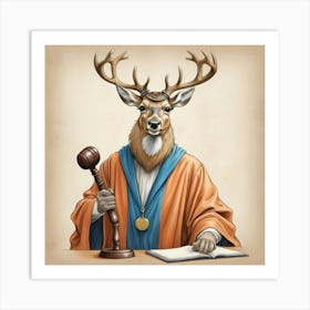 Deer Judge 1 Art Print