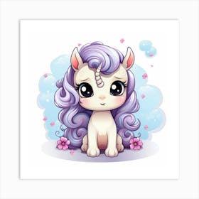 Cute Unicorn 253 Art Print