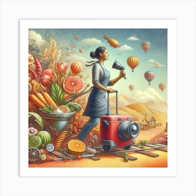 A Food Content Creator’s Journey to Discover Unique Flavors Around the World Art Print