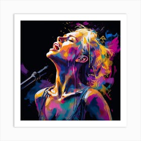 Woman Singing Art Print