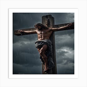 Jesus On The Cross Art Print