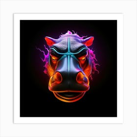 Hippo Head Poster