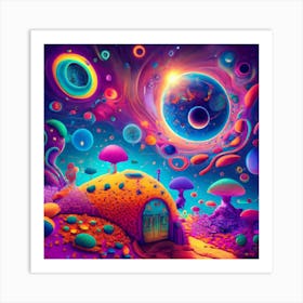 amazing colorful space Art Print