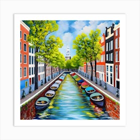 Amsterdam Canals Art Print