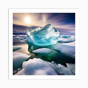 Icebergs Arctic Glacial Majestic Frozen Crisp Icy Polar Massive Frosty Pristine Solitude (63) Art Print