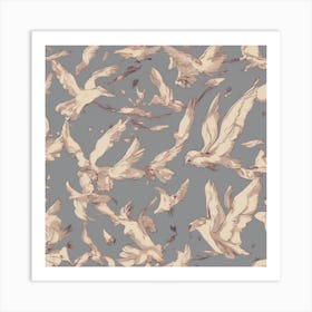 Doves In Flight Art Print