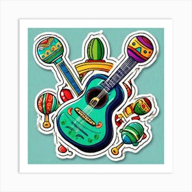 Mexican Guitar 13 Art Print