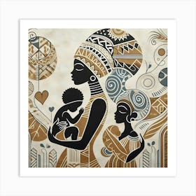 African Mother And Child Art Print