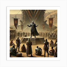 A Powerful Scene Depicting The Emergence Of Warlord Atrion On Mars Art Print