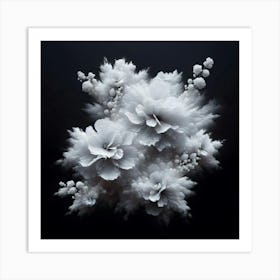 White Flowers 1 Art Print