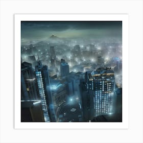 Futuristic Cityscape Art Print