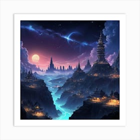 Fantasy City 1 Art Print