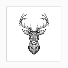 Deer Head 1 Art Print