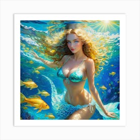 Mermaid ing Art Print