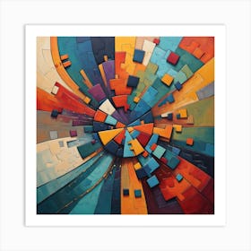 Abstract Puzzles Painting Art Print