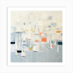 Racing Waves Regatta 16 Art Print