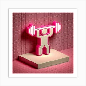 Man Lifting Weights Art Print