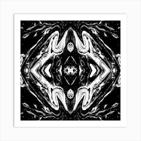 Abstract Black And White Painting 1 Art Print