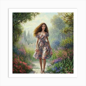 Cinderella Garden 1 Art Print