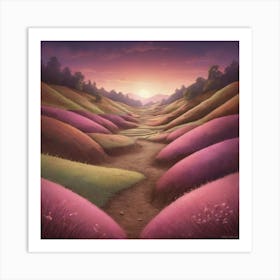 Earthworks In Romantic Hue Art Print 1 Art Print